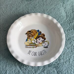 Rae Dunn Disney Princess White Pie Dish